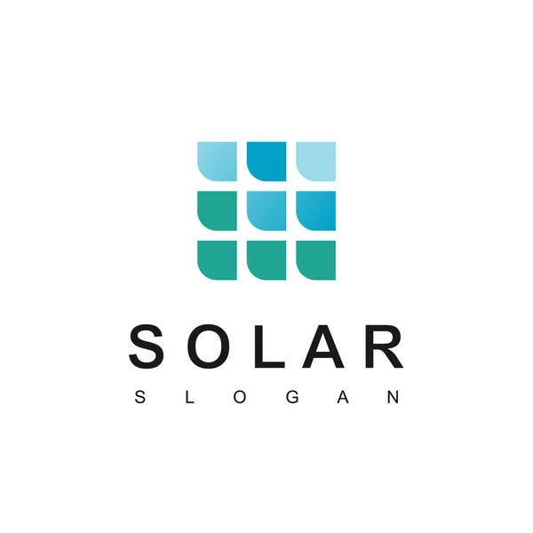 Modèle Conception Logo Énergie Solaire — Image vectorielle