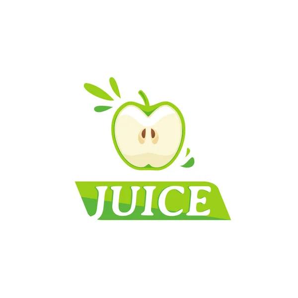Logotipo Del Jugo Con Símbolo Apple — Archivo Imágenes Vectoriales