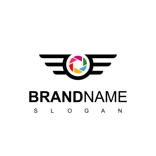 Aerial Photography Logo Design Inspiráció — Stock Vector