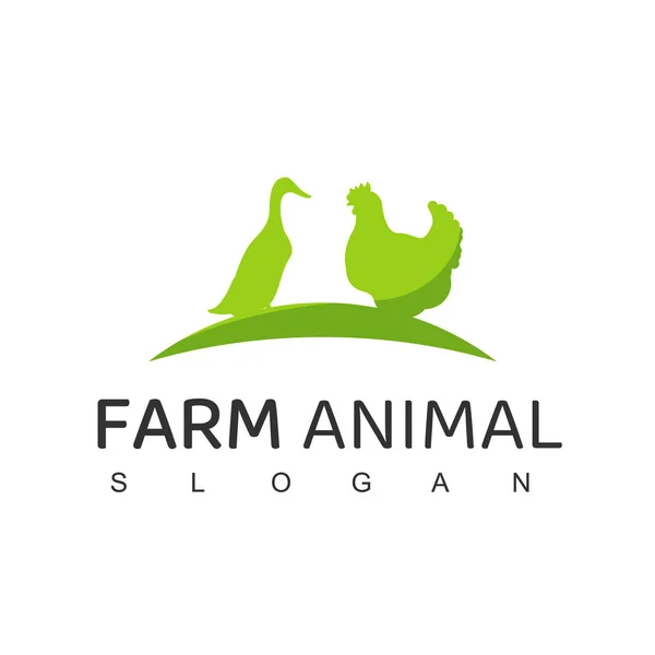 Logo Della Fattoria Degli Animali Ispirazione Progettazione Del Logo Del — Vettoriale Stock