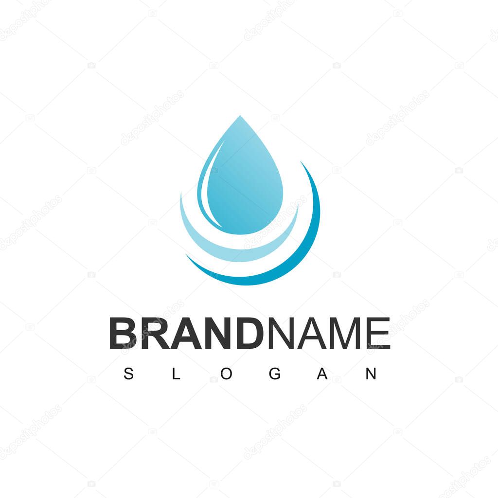 Drop Water Logo Design Template