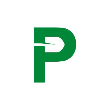 P harfli çiftlik logosu ve kürek sembolü