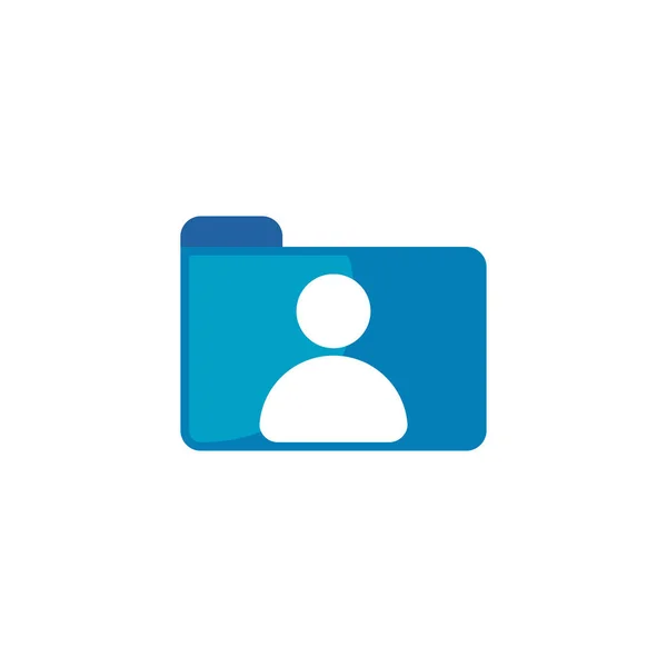 Personmapp Logotyp Design För Personal Företagsidentitet — Stock vektor