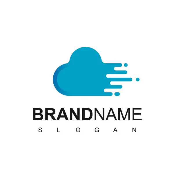 Fast Cloud Logo Design Inspiracja — Wektor stockowy