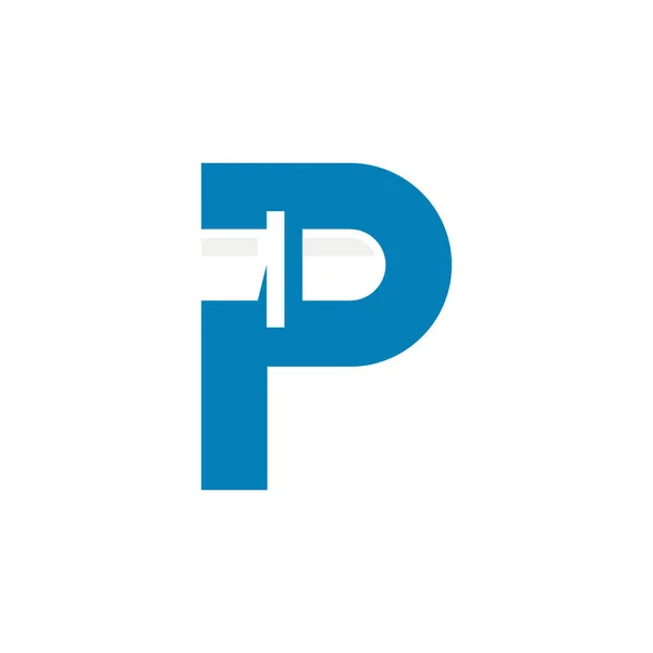 Pipe Logo Met Initiaal Symbool — Stockvector
