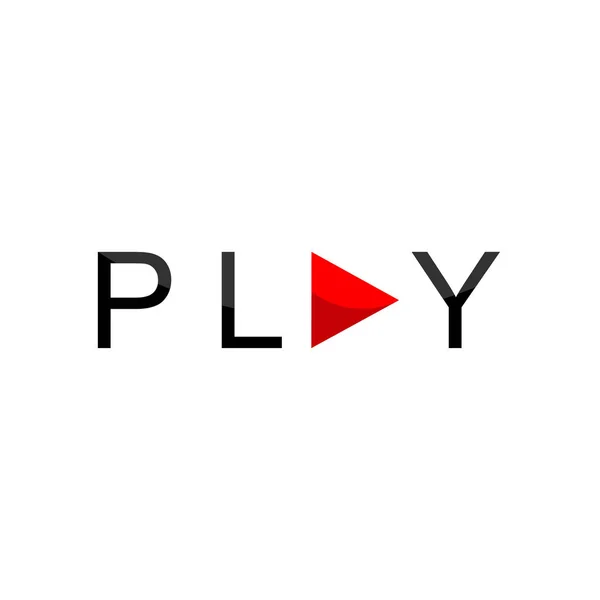 Play Typografi Logotyp Design Inspiration — Stock vektor