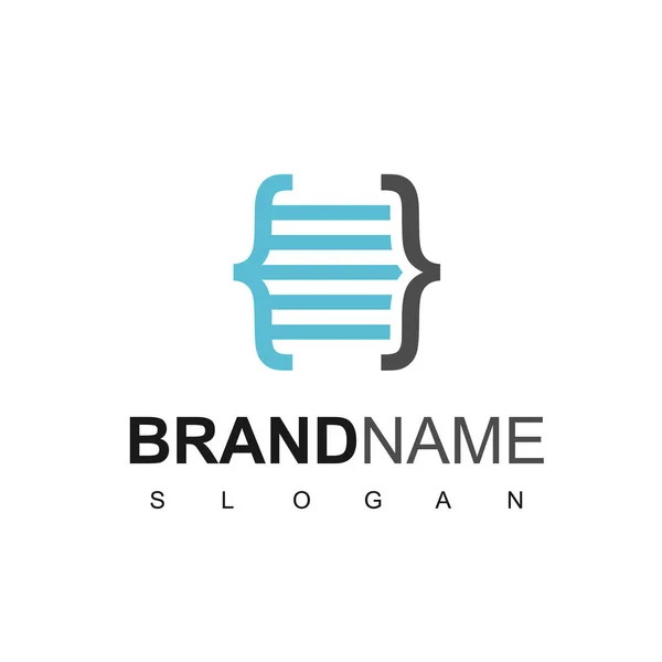 Programmering Kod Logotyp Design Inspiration — Stock vektor