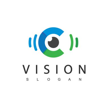 Letter C, Vision Logo Template