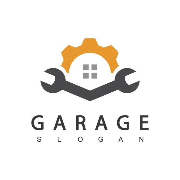 Automotive Garage Logo Design Template — 스톡 벡터