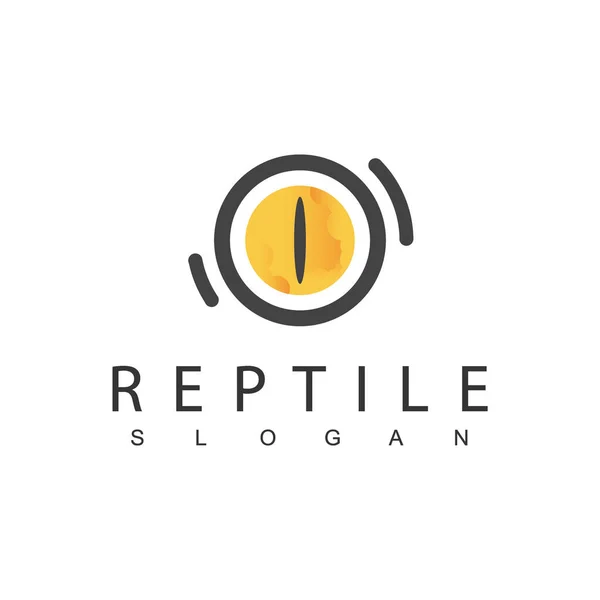 Reptile Eye Logo Ecology Conservation Symbol — ストックベクタ