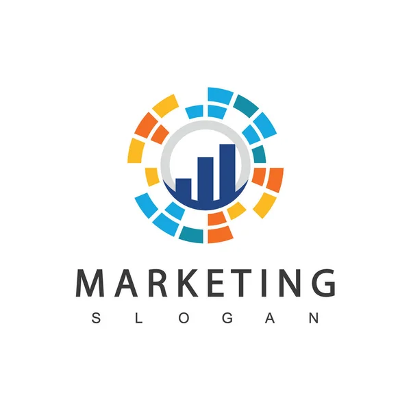 Modello Design Del Logo Marketing Digitale — Vettoriale Stock