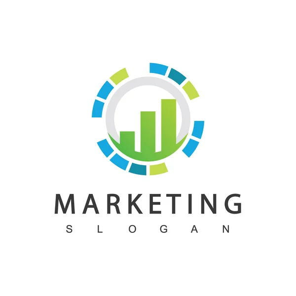 Plantilla Diseño Logotipo Marketing Digital — Vector de stock