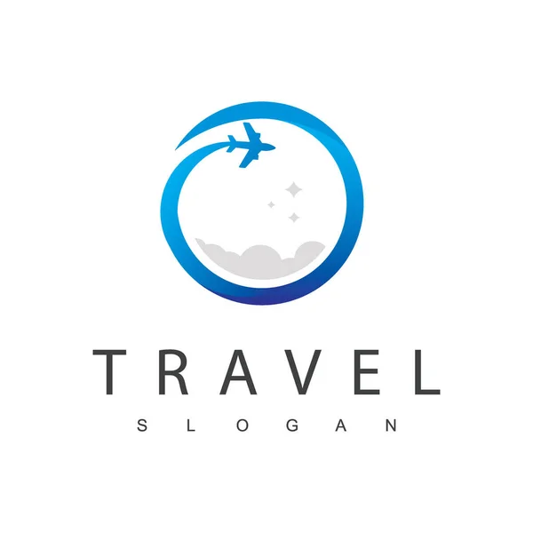 Plantilla Diseño Logotipo Recorrido Viaje — Archivo Imágenes Vectoriales