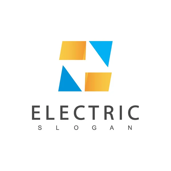 Electric Logo Using Bolt Icon — Stok Vektör