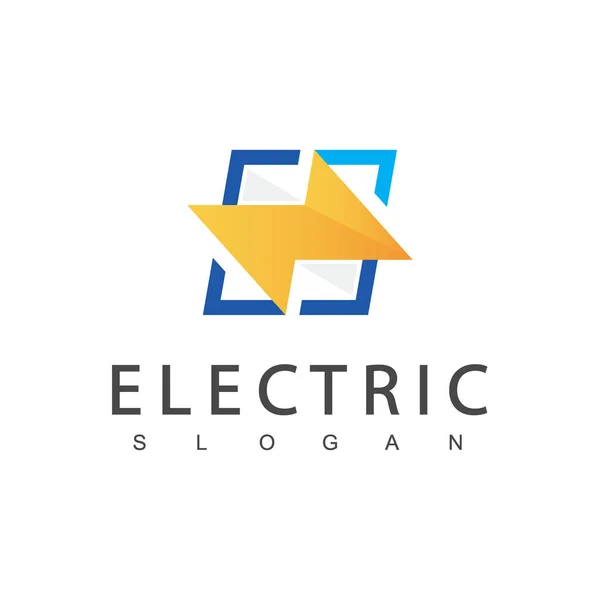 Elektrisches Logo Mit Bolzen Symbol — Stockvektor