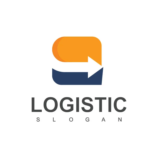 Plantilla Logística Logo Expedición Transporte Icono Negocios — Vector de stock