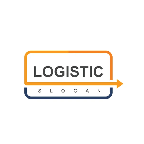 Logistic Logo Template Expedition Transportation Business Icon — Stok Vektör
