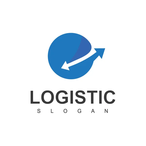 Logistic Logo Template Expedition Transportation Business Icon — Stockvektor