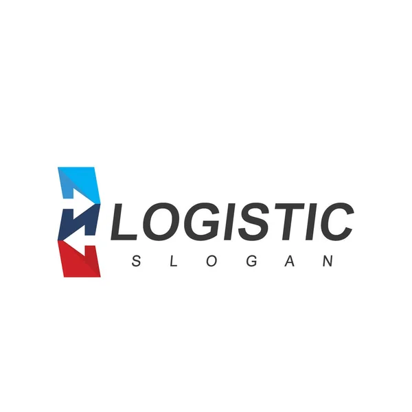 Logistic Logo Template Expedition Transportation Business Icon — Stok Vektör