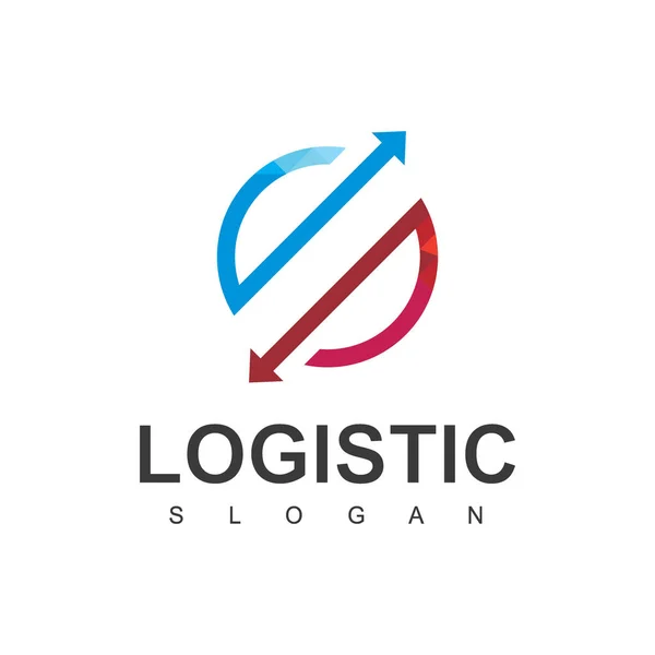 Logistic Logo Template Expedition Transportation Business Icon — Stock vektor