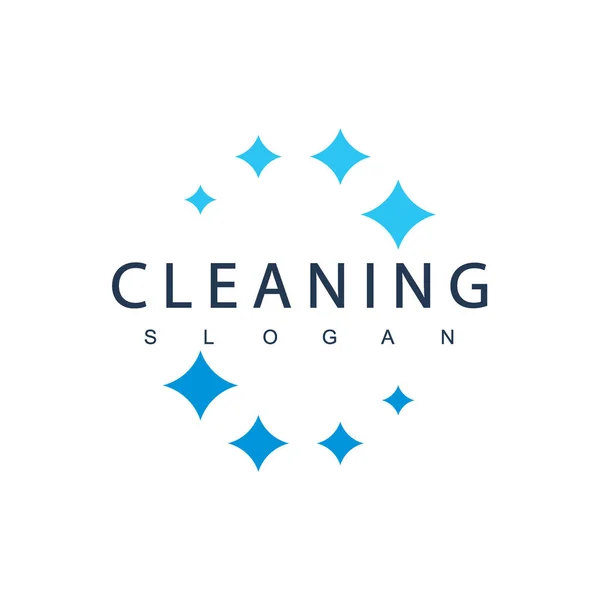 Reiniging Logo Design Template Geschikt Voor Schoonmaak Wasserij Auto Wassen — Stockvector