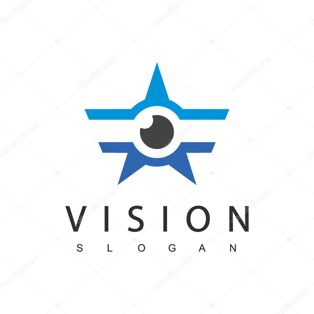 Star Vision Logo Design Template