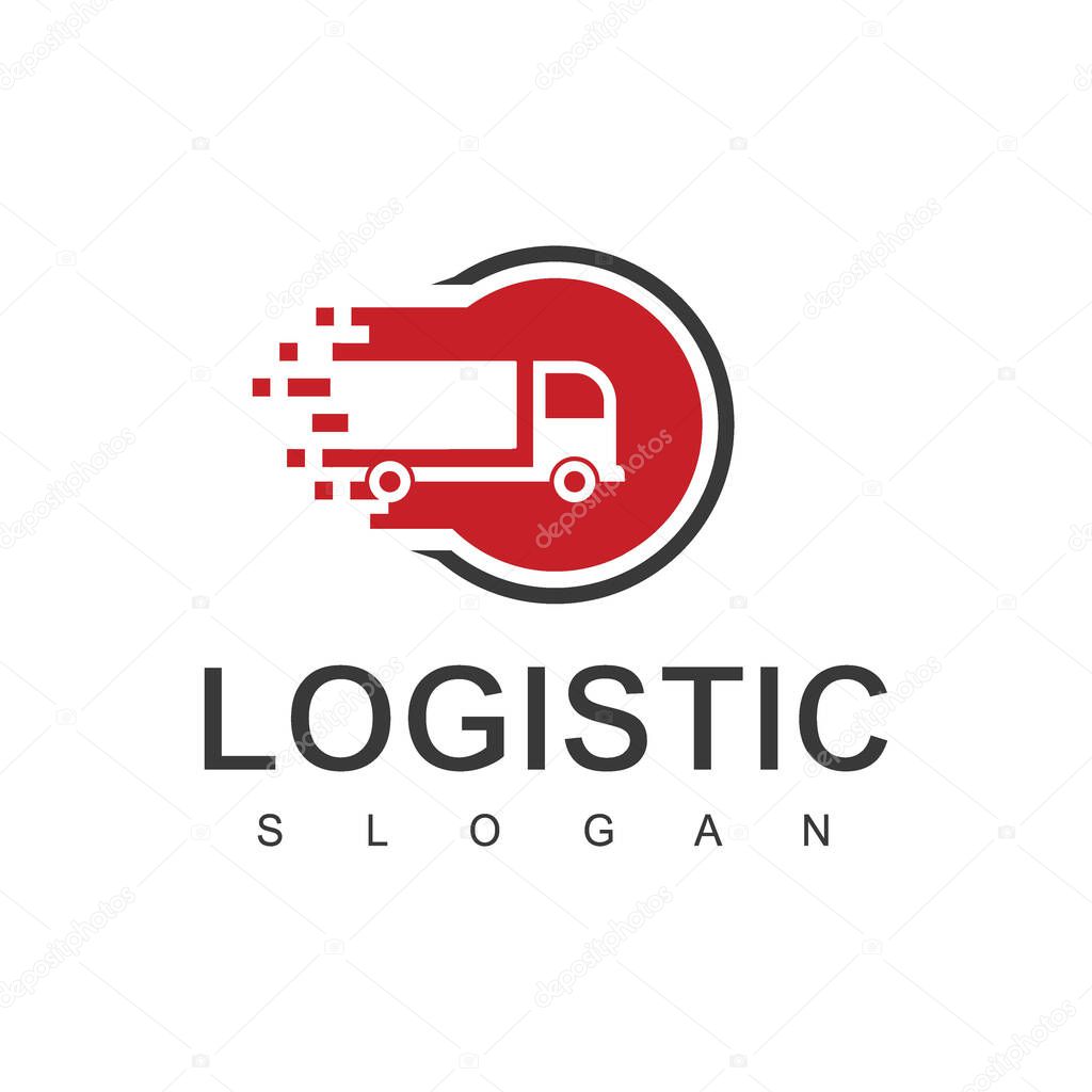 Logistic Logo Template, Expedition And Transportation Business Icon