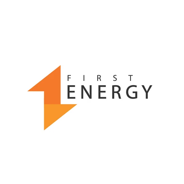 Number One Energy Logo Design Template — Wektor stockowy