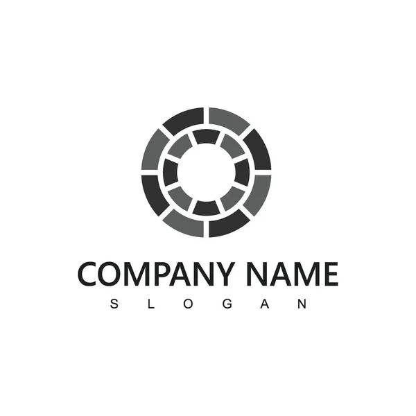 Tijolo Pavimentação Logotipo Modelo Design —  Vetores de Stock