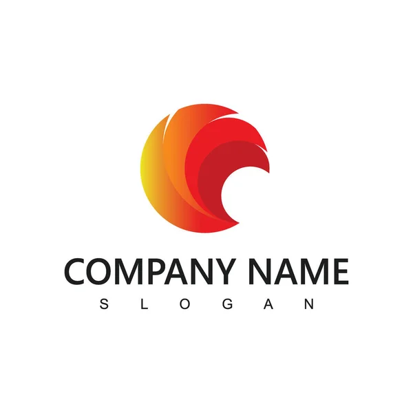 Brand Vlam Logo Ontwerp Sjabloon Creatieve Cirkel Brand Brand Logo — Stockvector