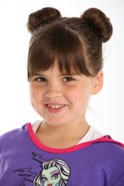 mutlu bir çocukluk kız portresi kapatın