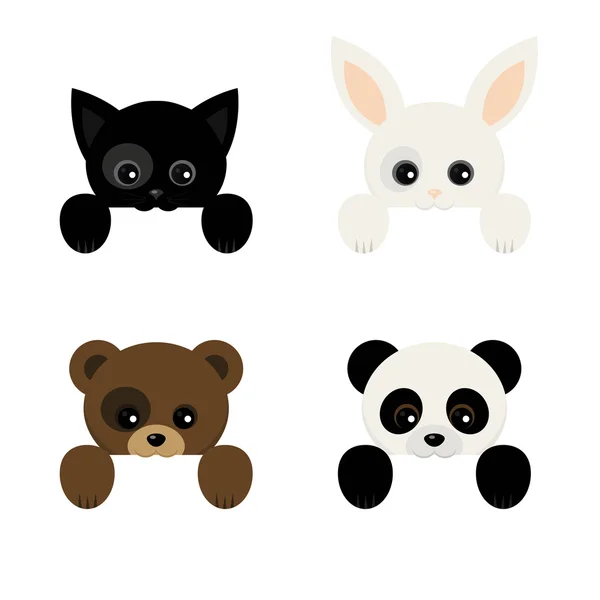 Desenhos animados animais bonitos — Vetor de Stock