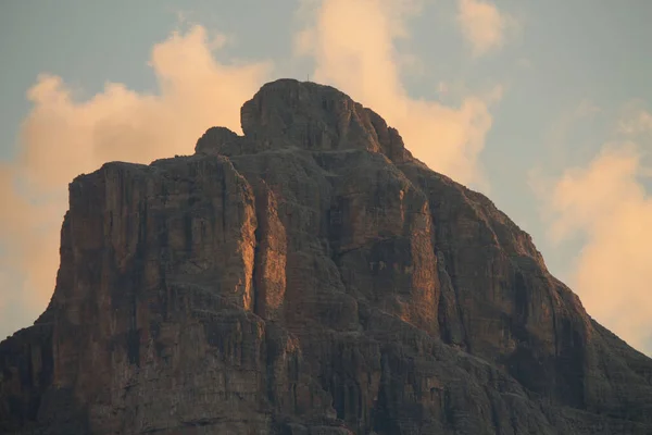 sunset on Val Gardena mountains