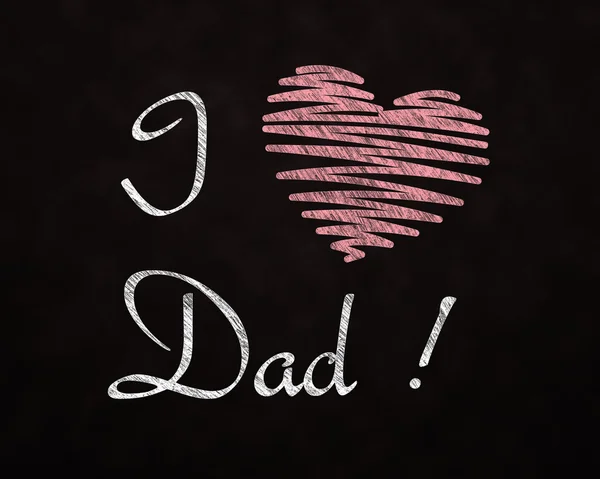 Ckalkboard kärlek till pappa — Stockfoto