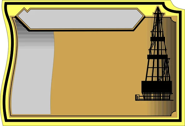 Deska s jedním ropný vrt — Stockový vektor