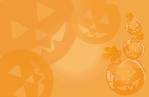 Fondo con calabazas sonrientes para unas vacaciones Helloween — Vector de stock