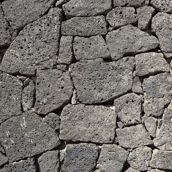 Текстура чёрной вулканической стены — стоковое фото