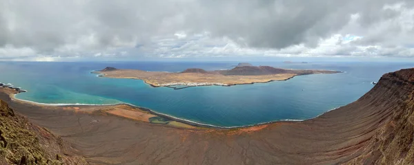 Panorama ostrova la graciosa. Kanárské ostrovy. — Stock fotografie