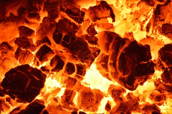 Carbone in fiamme . — Foto Stock