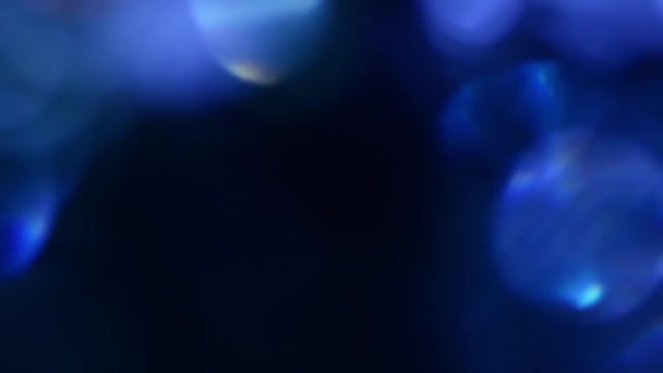 Blau, verschwommen, Bokeh-Lichter Hintergrund-1080p-Schleife — Stockvideo