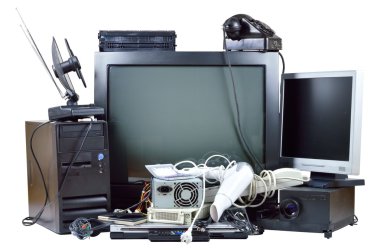 eski ve kullanılan elektrikli ev atıkları.