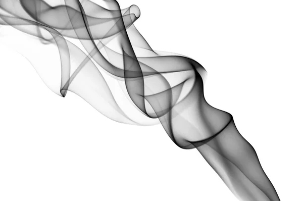 Fumo cinzento no fundo branco . — Fotografia de Stock