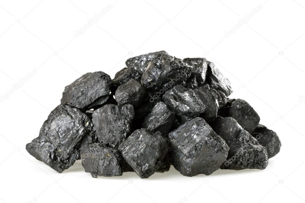 Pile of coal isolated on white Stock Photo by ©geo-grafika 36115881