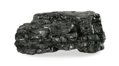kömür üzerinde beyaz izole parçası