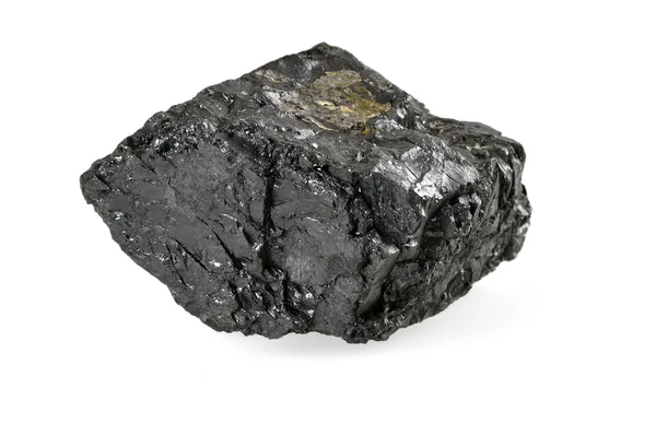 Piece of coal isolated on white — Stock Photo, Image