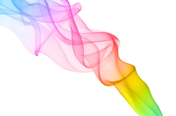 Colorful smoke on white background. — Stock Photo, Image