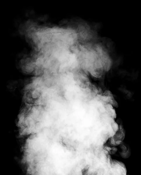 Vapor blanco sobre fondo negro . — Foto de Stock