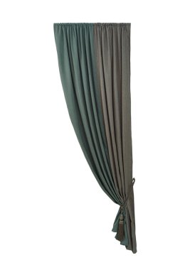 Yakalayışlı güzel bir perde. İzole edilmiş beyaz arkaplan.