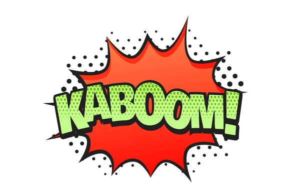 Kaboom estilo cómic palabra aislada sobre fondo transparente — Archivo Imágenes Vectoriales
