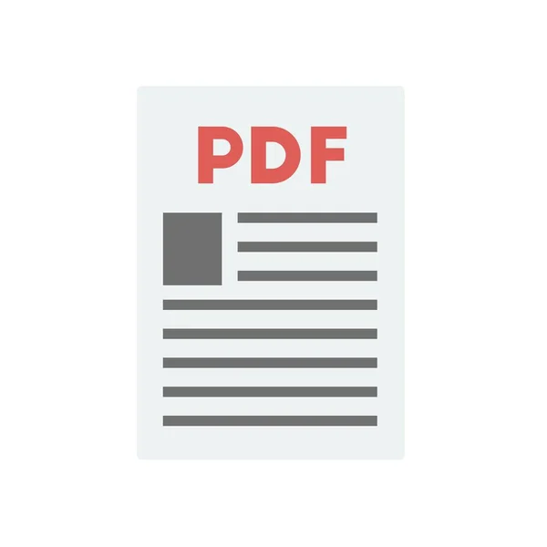 Platt design stil. pdf ikon illustration isolerad på vitt, pdf. — Stockfoto